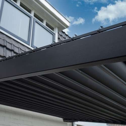 Load image into Gallery viewer, Nova Aluminium Wall Mounted Pergola - 3m x 3m Square - Grey
