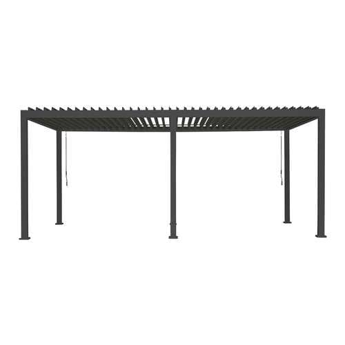 Load image into Gallery viewer, Nova Titan Aluminium Pergola 6m x 3m Rectangular with Glass sliding Doors - Grey
