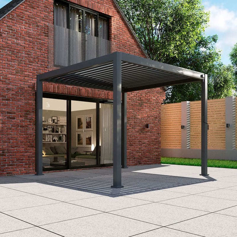 Load image into Gallery viewer, Nova Titan 3m x3m Square Aluminium Pergola New Model - Grey
