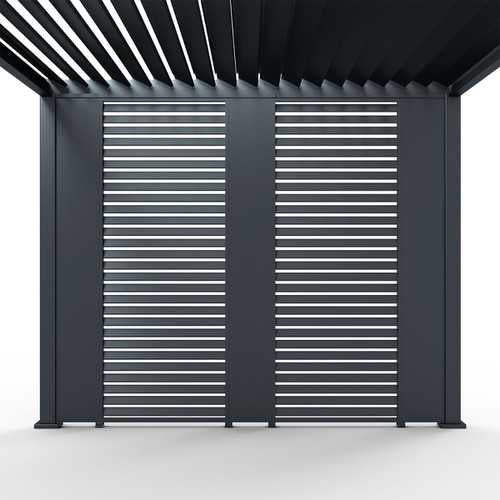 Load image into Gallery viewer, Aluminium Pergola 31cm Solid Side Wall Panel - Grey
