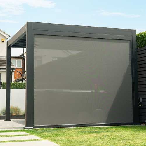 Load image into Gallery viewer, Pull Down Screen for 3m pergola Grey
