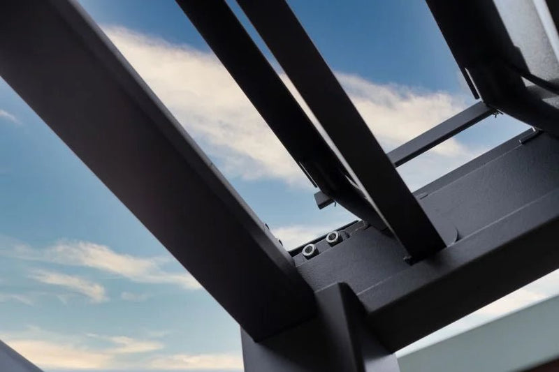 Cargue la imagen en el visor de la galería, Nova - Pérgola Titan Aluminio - 3,6mx 3,6m Cuadrada - Gris
