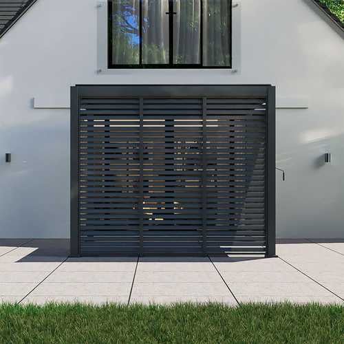 3x 1m Aluminium Side Wall - Grey